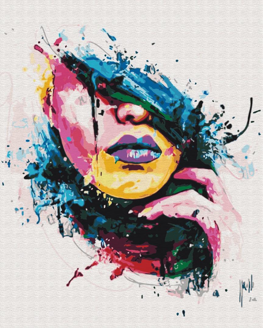 Картина по номерам Brushme Девушка в красках 40x50 см (BS51376)