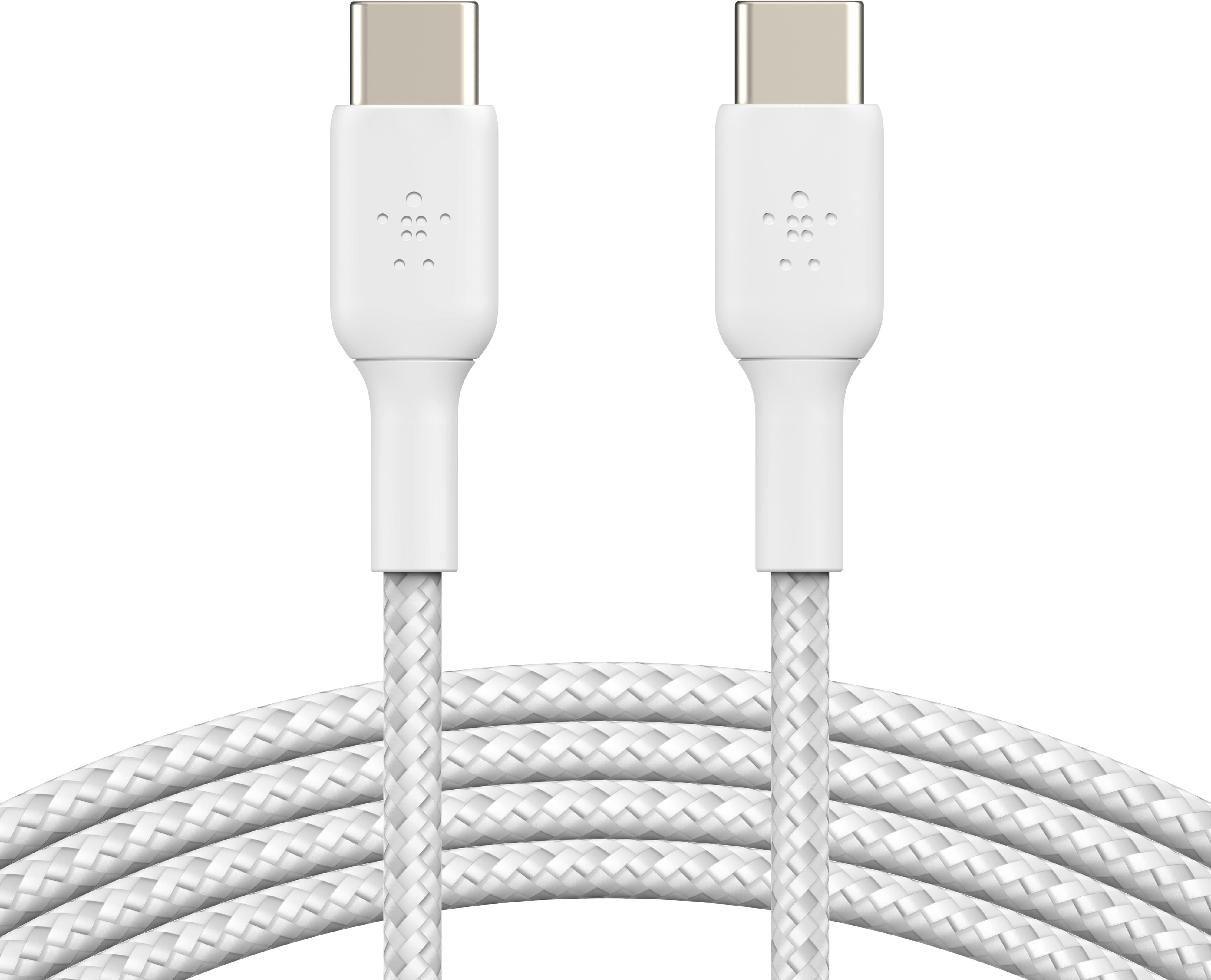 Кабель для зарядки Belkin USB-C - USB-C 60 Вт в тканевой оплетке 2 м Белый (CAB004BT2MWH)