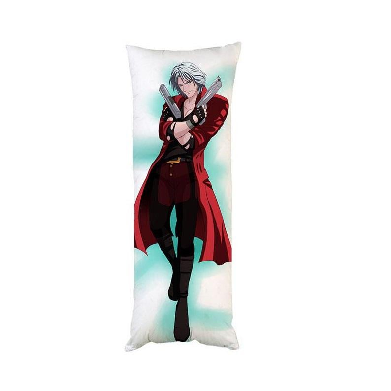 Подушка дакимакура Данте Devil May Cry декоративная ростовая для обнимания 30x60 см