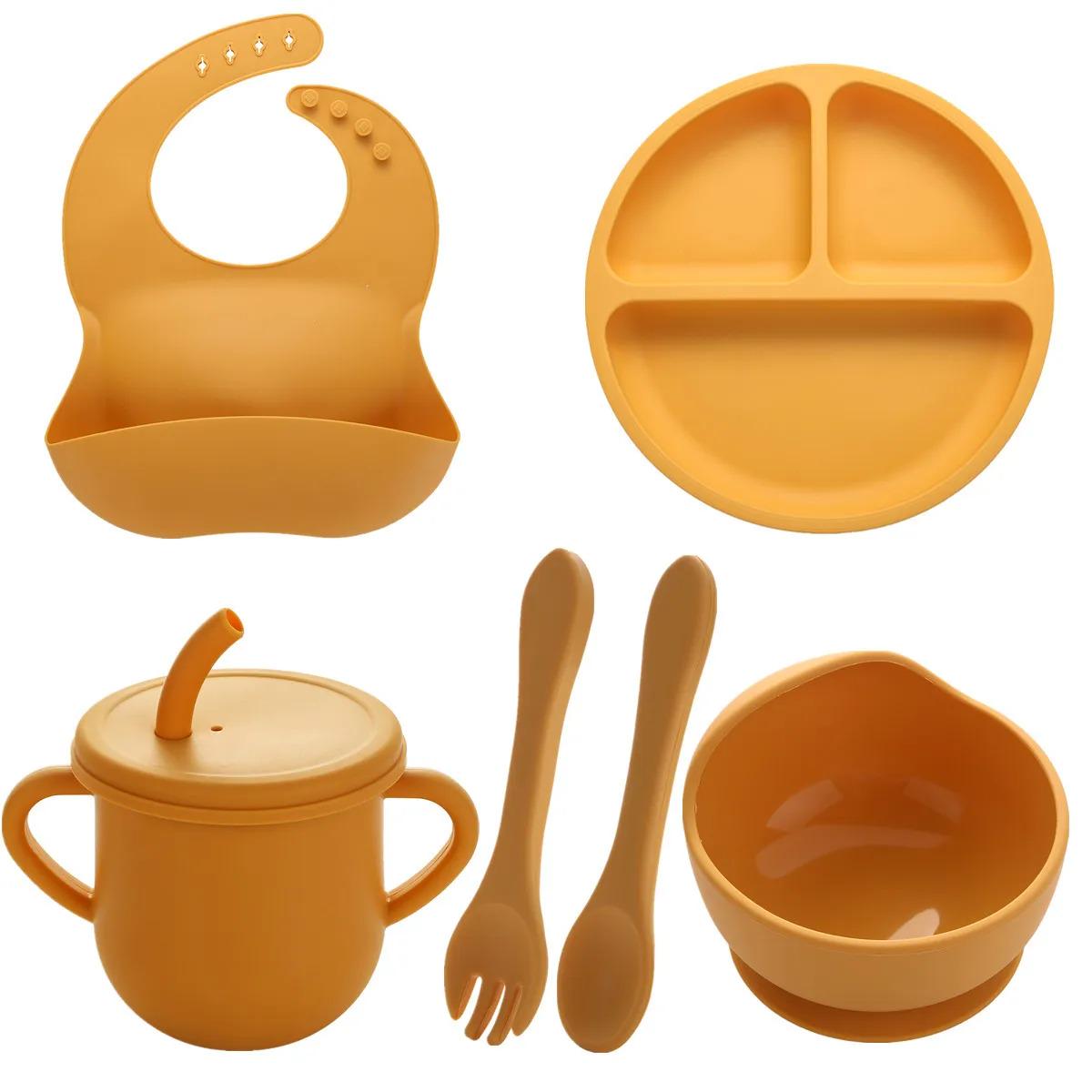 Набор силиконовой детской посуды Orange (13824336) Набор силиконовой детской посуды Orange (13824336)