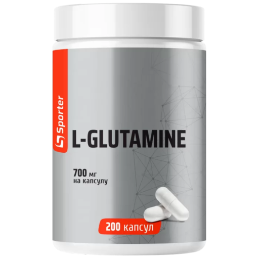 Аминокислота L-глютамин Sporter L-Glutamin 700 мг 200 капсул
