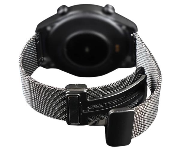 Ремешок металлический Elegant Metal для Huawei Watch GT 5 Pro 42 мм/46 мм 22 мм Черный