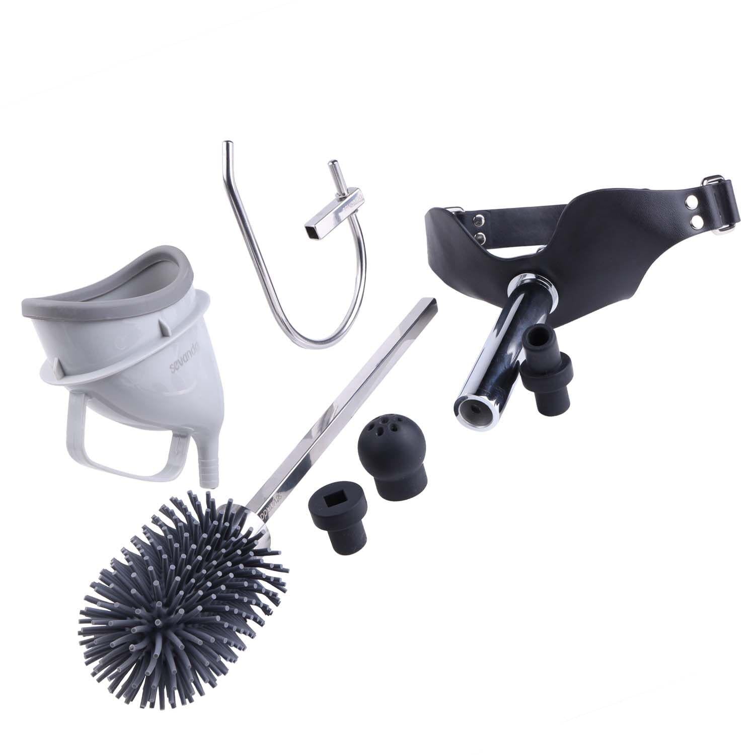 Набор для доминирования LOCKINK SEVANDA Objectification Bathroom Set маска и 4 насадки