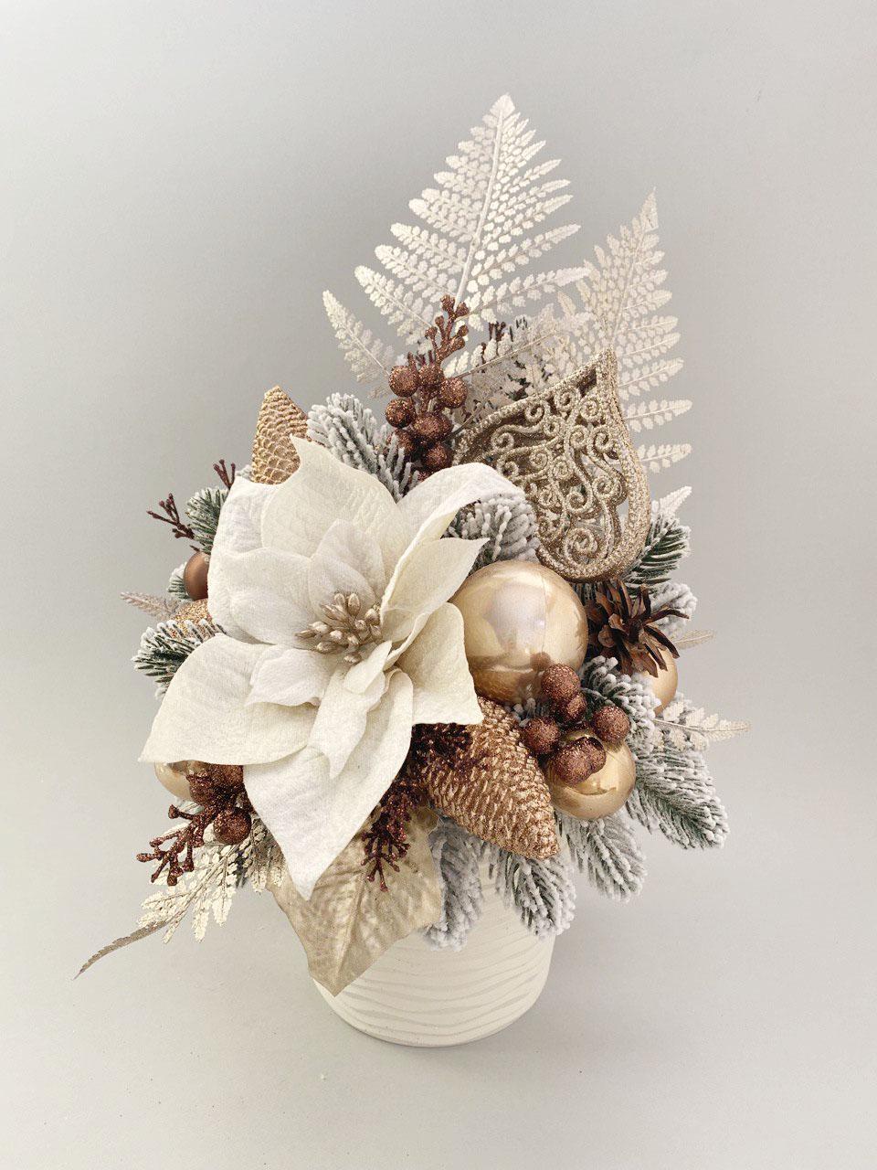 Новогодняя композиция Волшебная пуансетия