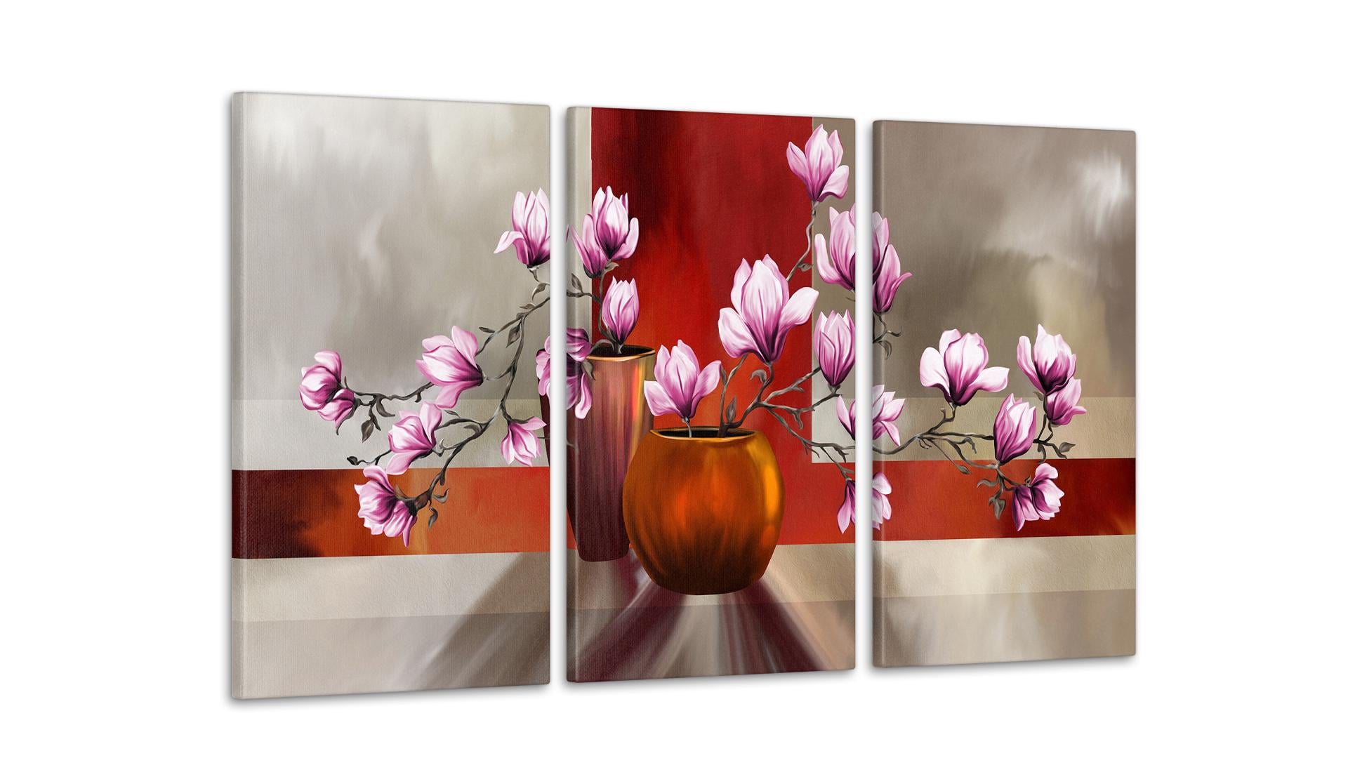 Модульная картина Цветы Магнолия 53x100 см (Art-130_3А)