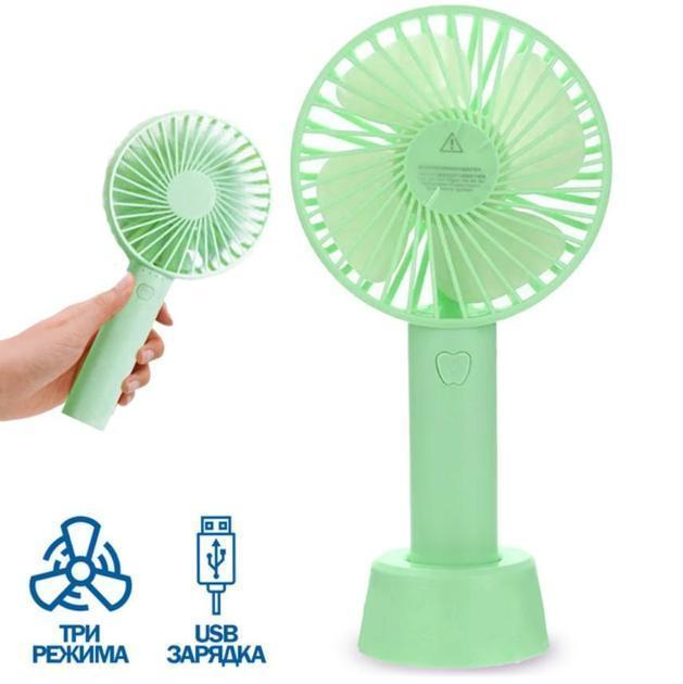 Вентилятор 18650 SS 2 FX 028 ручка не складається з підставкою Зелений - фото 2 Вентилятор 18650 SS 2 FX 028 ручка не складається з підставкою Зелений - фото 2