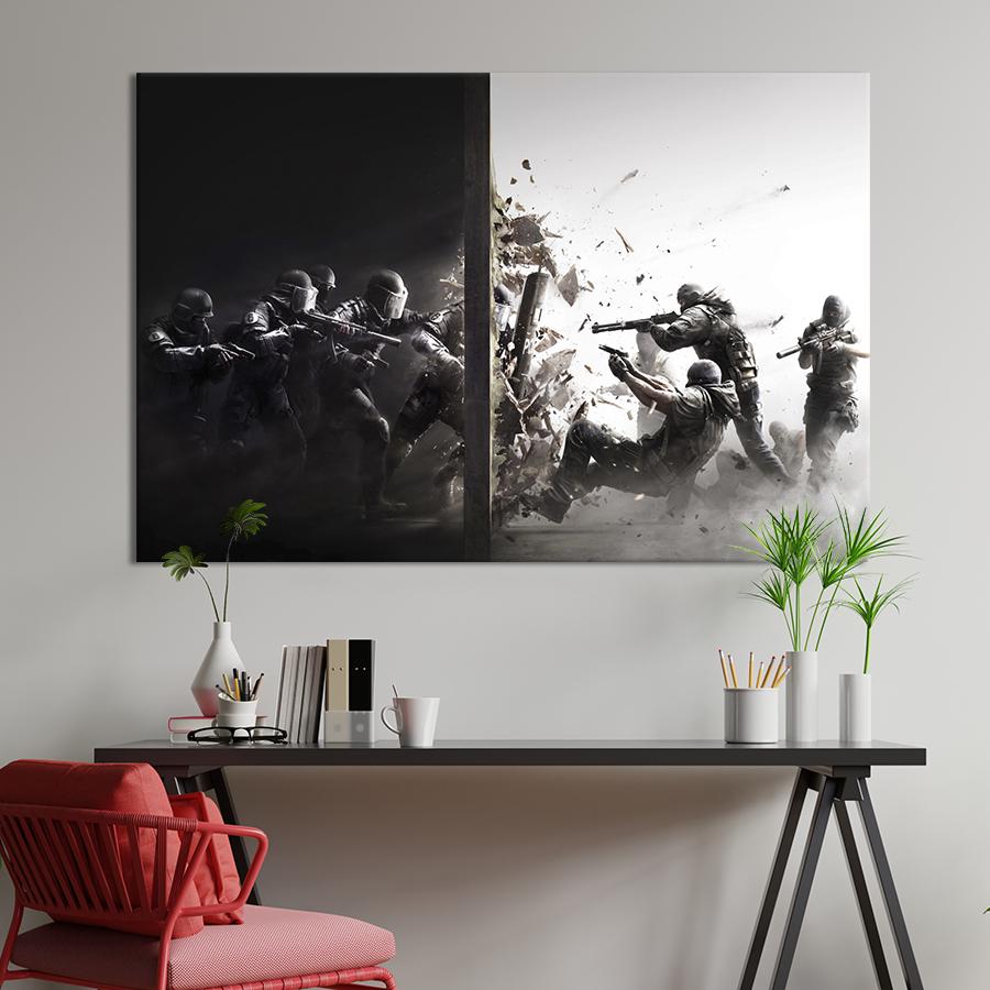 Картина на холсте Tom Clancy’s Rainbow Six Siege 122x81 см (1438-1)