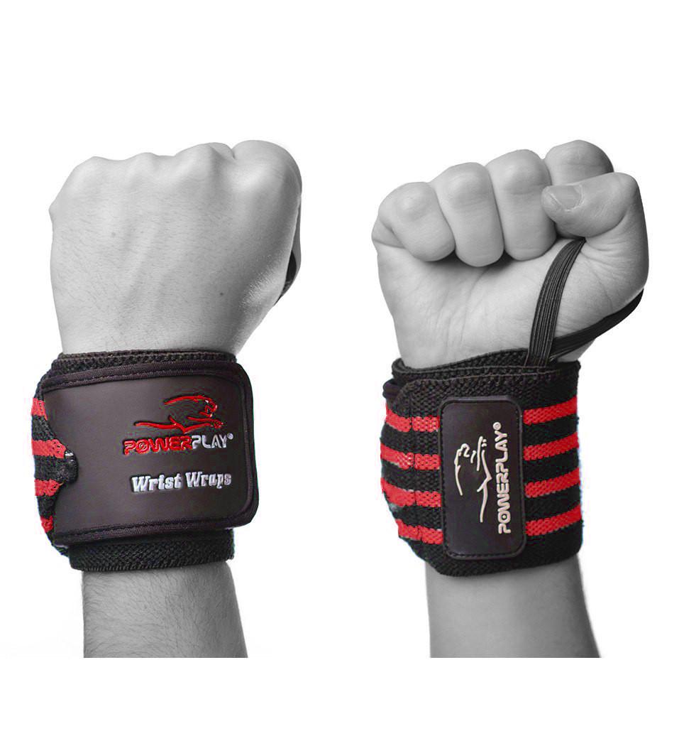 Бинти кистьові PowerPlay 3081 Gym WristT Wraps Чорно-червоний (A-013261) Бинти кистьові PowerPlay 3081 Gym WristT Wraps Чорно-червоний (A-013261)