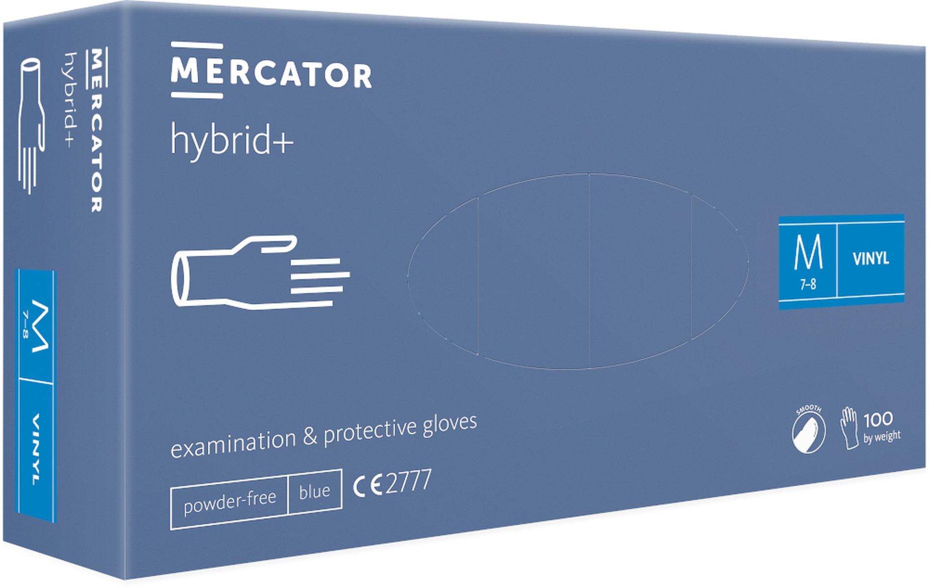 Рукавички Mercator Medical hybrid+ M 100 шт.