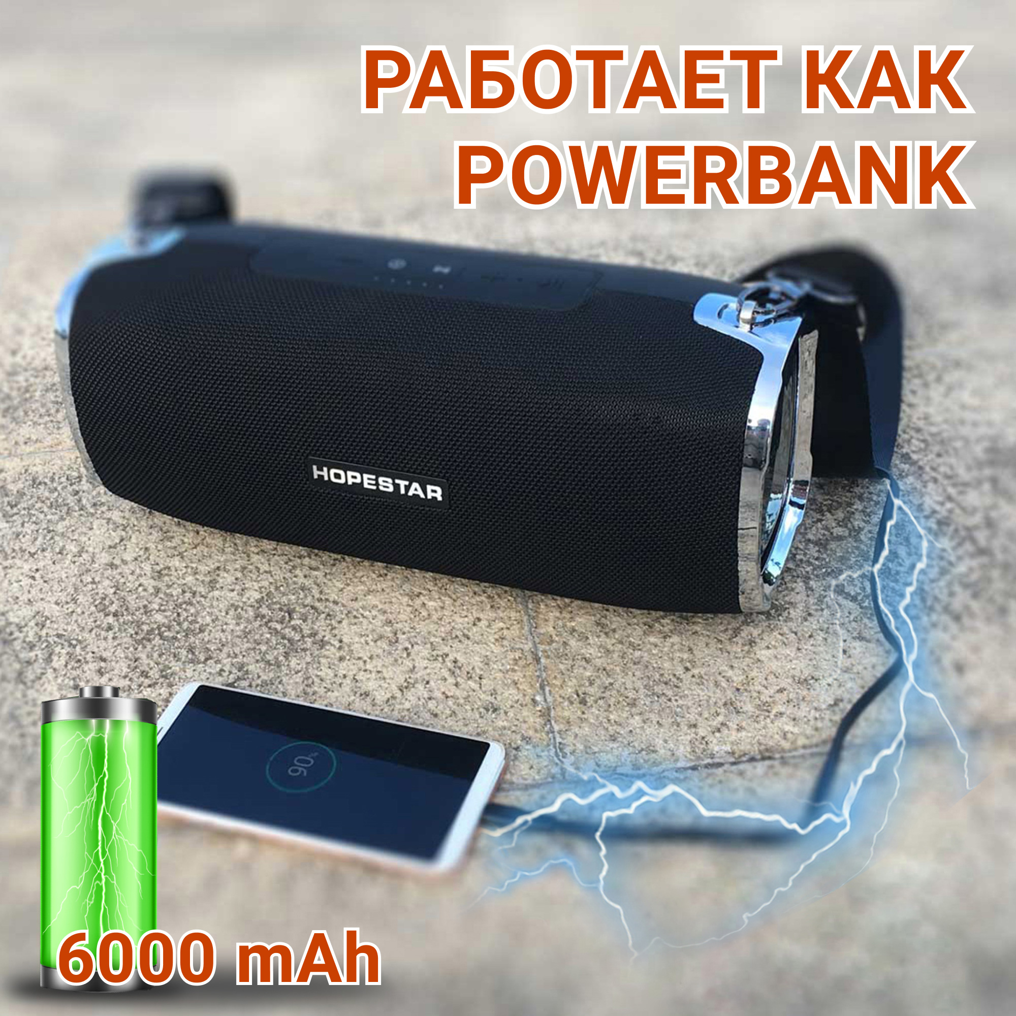 Акустична система Hopestar А6 чорна - фото 8 Акустична система Hopestar А6 чорна - фото 8