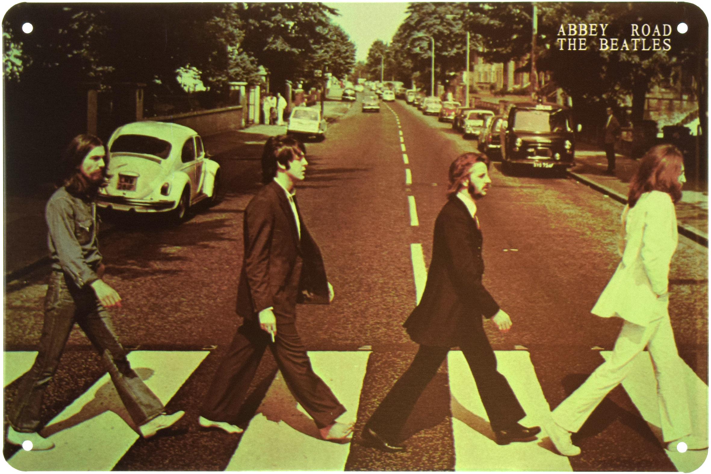 Табличка металлическая The Beatles Эбби-Роуд 20x30 см Табличка металлическая The Beatles Эбби-Роуд 20x30 см