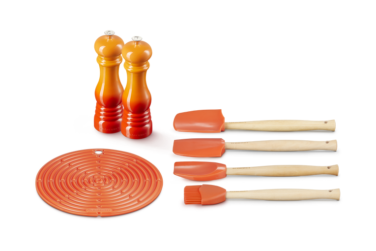Набор кухонных аксессуаров Le Creuset 7 пр. Оранжевый (KitAccesVolcano)