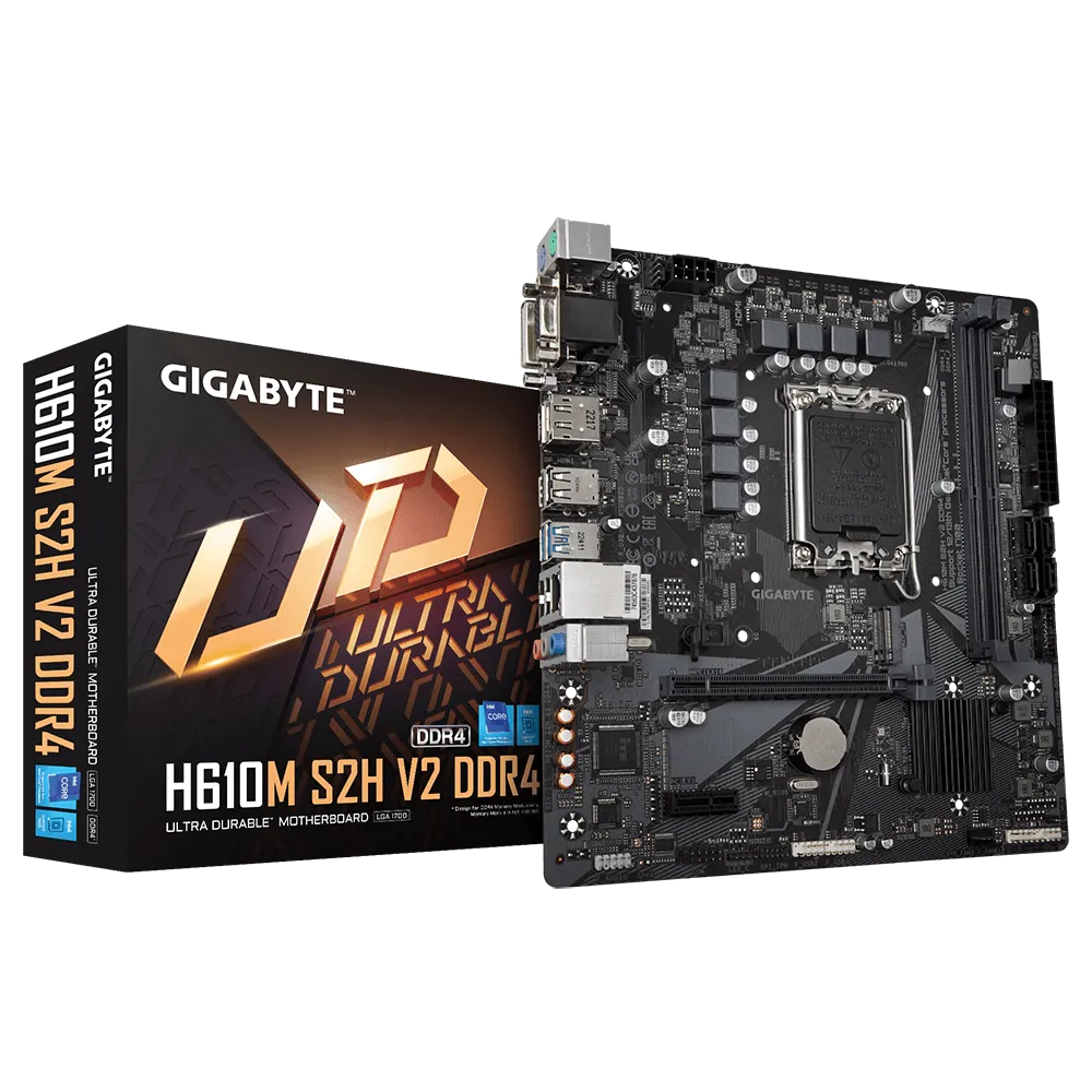 Материнська плата Gigabyte H610M S2H V2 Intel H610/S1700/MicroATX/2xDDR5 DIMM (e14ec0f2) - фото 4