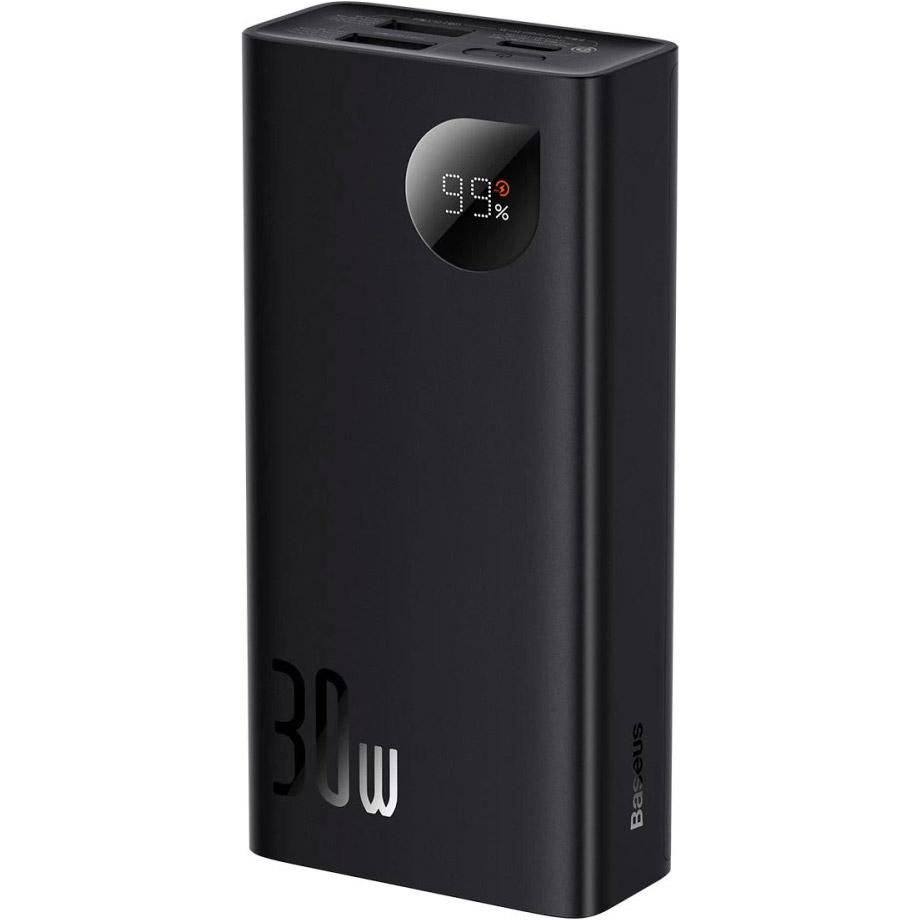 Зовнішній акумулятор Baseus Adaman 2 Metal Digital Display 10000mAh 30W Black (PPAD040101) - фото 2