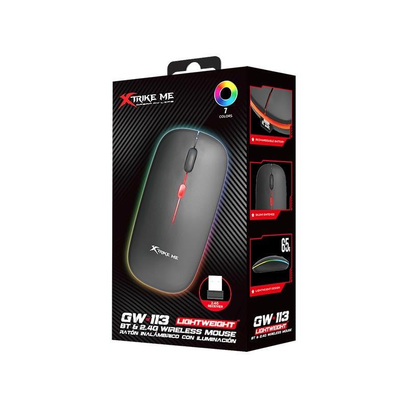 Мышь игровая XTRIKE ME GW-113 wireless mouse 2.4G/BT 800/1200/1600dpi (2340815772) - фото 6
