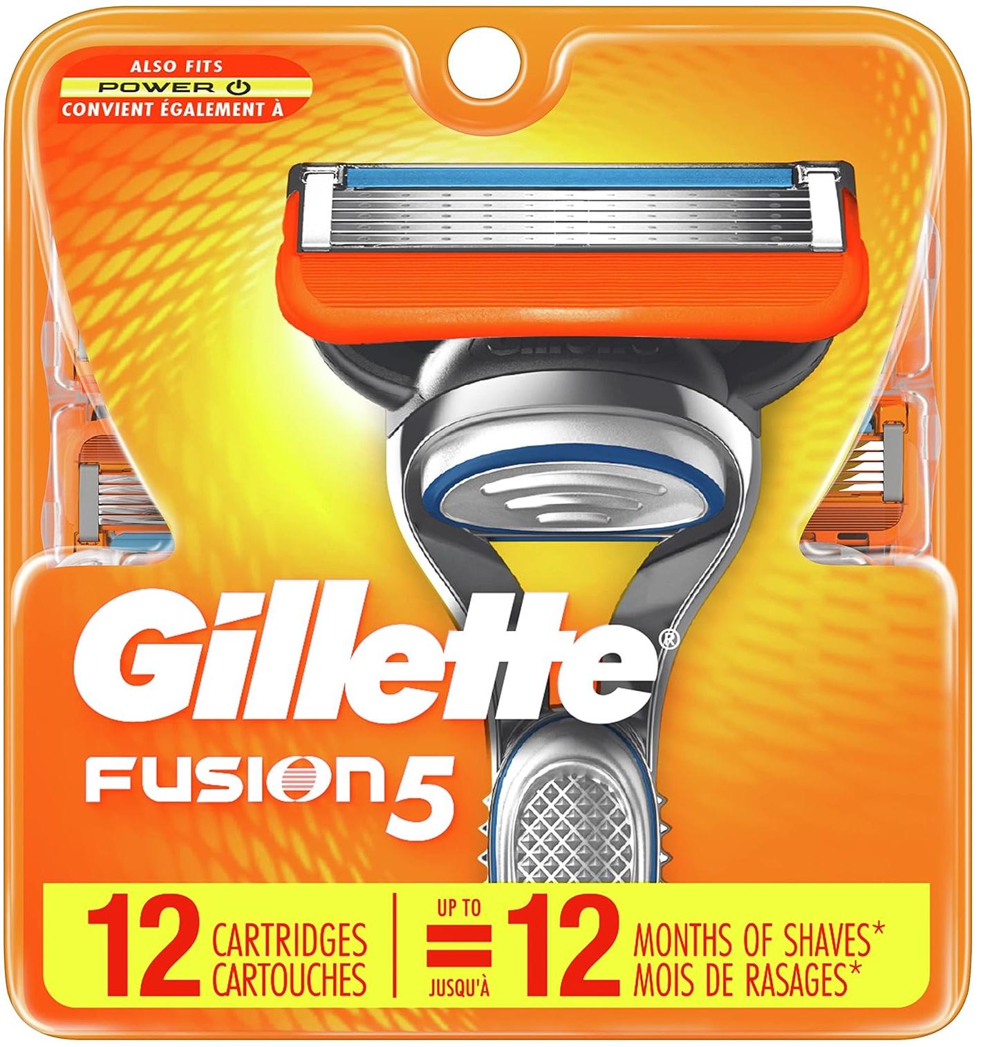 Картриджи для бритья Gillette Fusion 5 12 шт. (7702018562145)