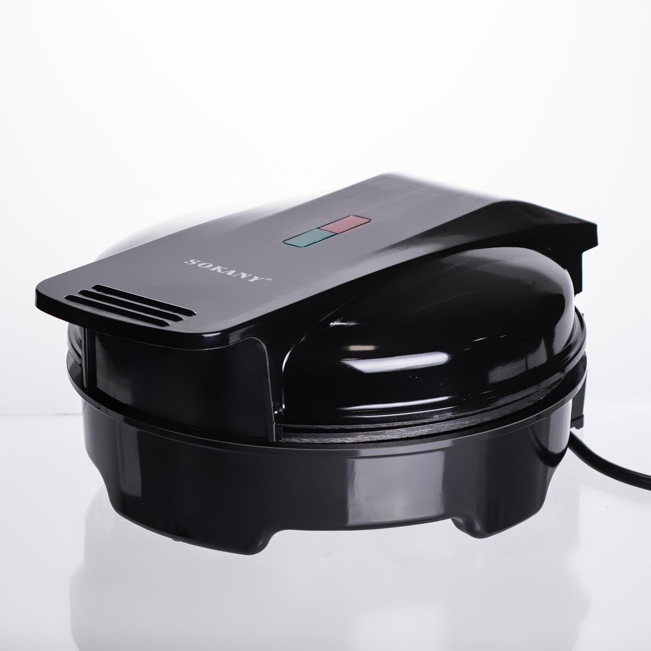 Вафельница для бельгийских вафель Sokany SK-519 с антипригарным покрытием и LED-индикатором круглая 1000 Вт (7392) - фото 9 Вафельница для бельгийских вафель Sokany SK-519 с антипригарным покрытием и LED-индикатором круглая 1000 Вт (7392) - фото 9