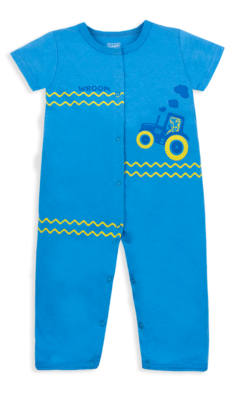 Комбинезон детский хлопковый с коротким рукавом для мальчика Gabbi Технозавр 80 см Синий (12084) Комбинезон детский хлопковый с коротким рукавом для мальчика Gabbi Технозавр 80 см Синий (12084)