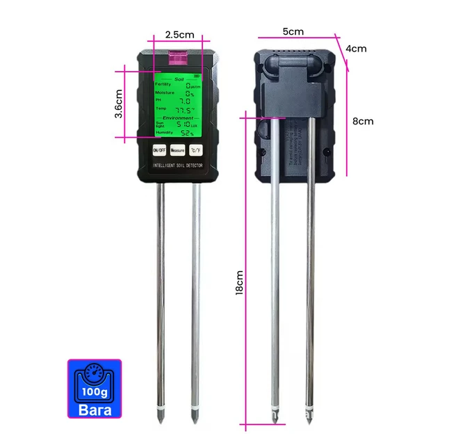 Анализатор почвы 6в1 рН температура/освещенность/плодородие/влажность/почвы и воздуха (ST-03) - фото 4 Анализатор почвы 6в1 рН температура/освещенность/плодородие/влажность/почвы и воздуха (ST-03) - фото 4