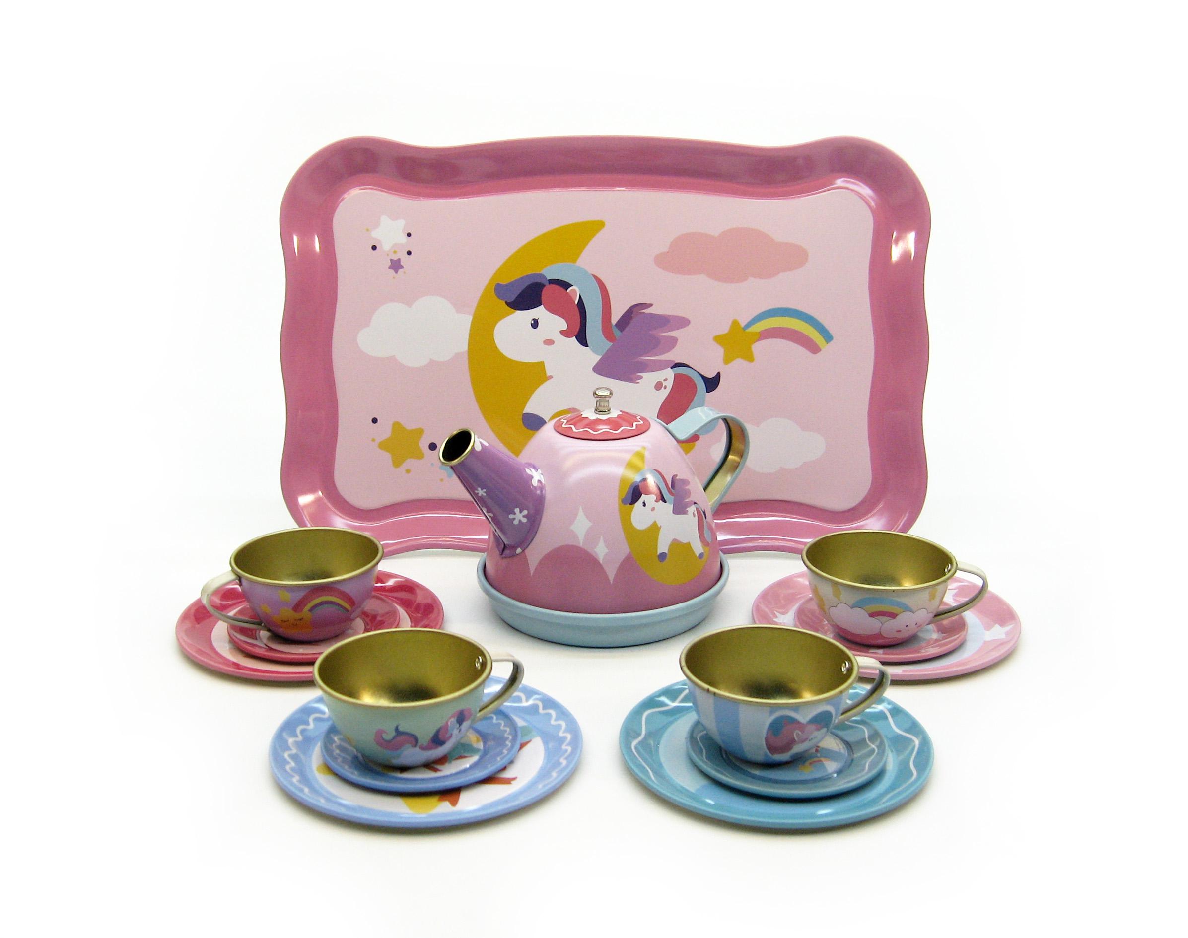 Игрушечная металлическая посуда 86-22 чайный сервиз - фото 3
