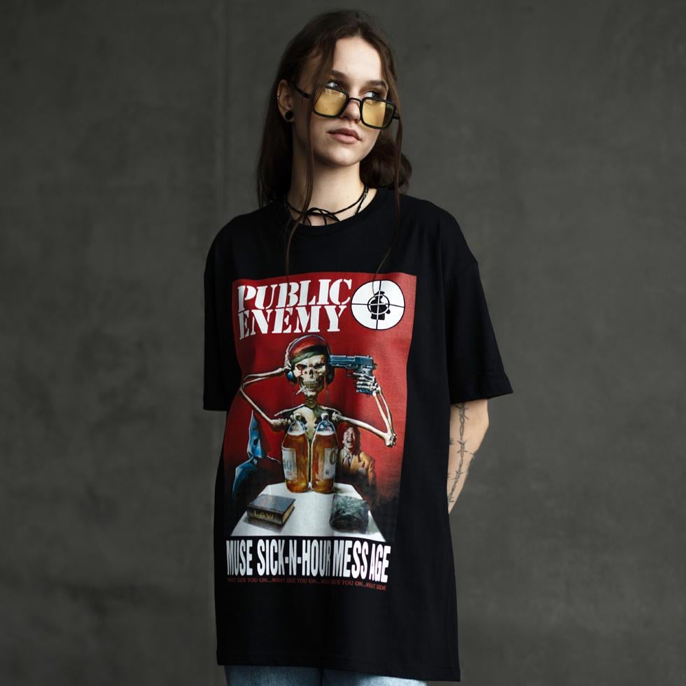 Футболка унисекс Public Enemy Muse Sick-n-Hour Mess Age 2XL Черный (00000000073)