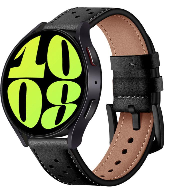 Ремешок кожаный Classico для Galaxy Watch 6 44 мм Black (37591-2B)