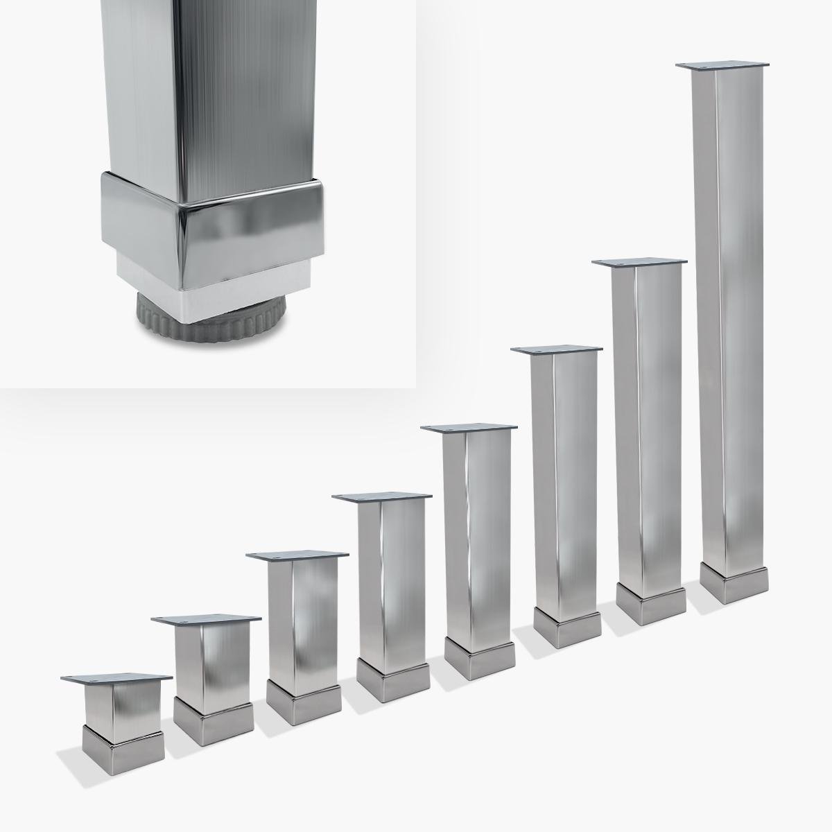 Ножка мебельная Bravo Tower 40х40х250 мм Хром - фото 2 Ножка мебельная Bravo Tower 40х40х250 мм Хром - фото 2