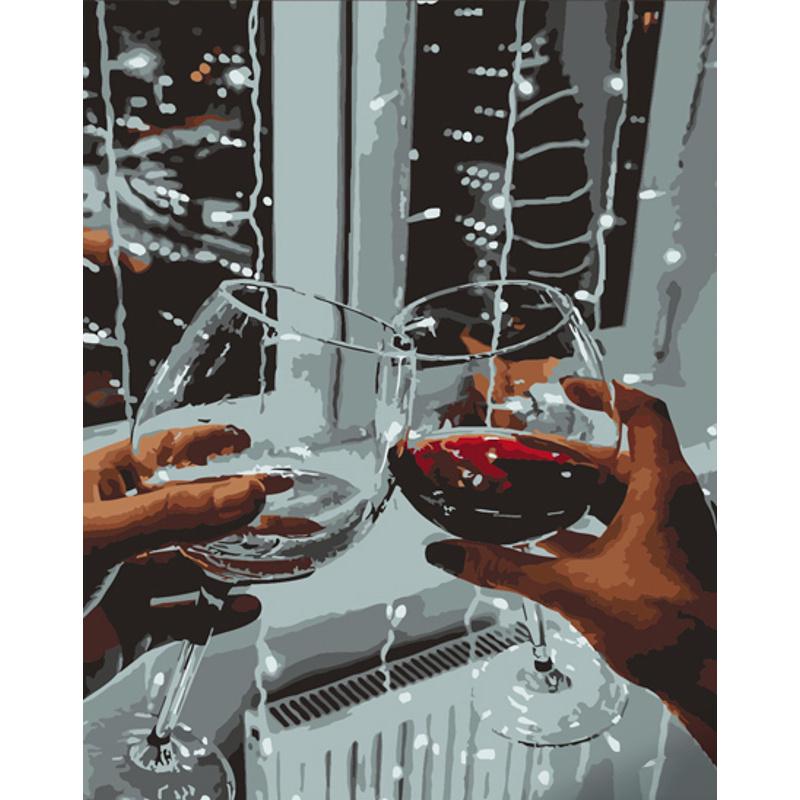 Картина по номерам Strateg Премиум Уют на двоих 40х50 см (DY368)