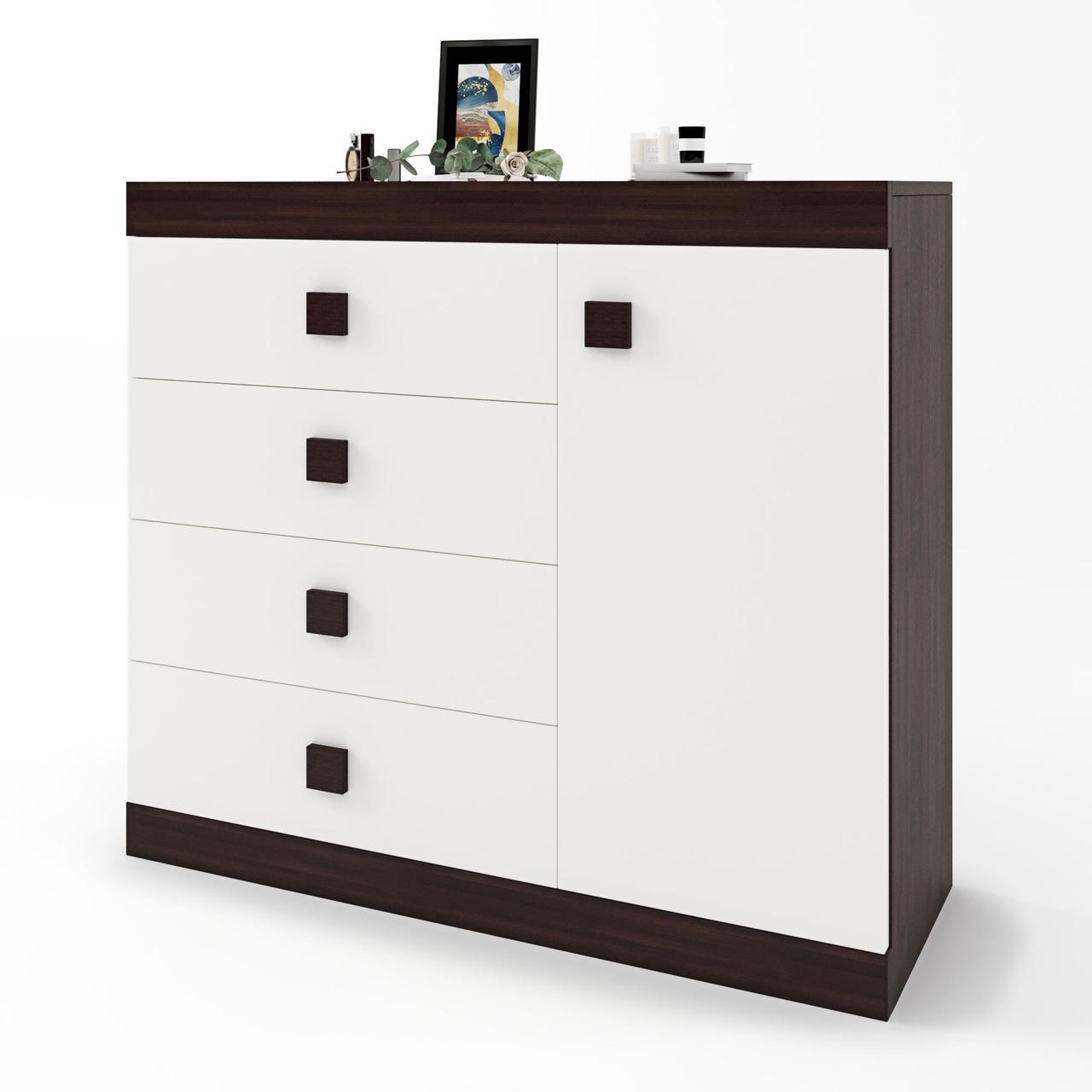 Спальня дитяча Еверест Соната Комплект 7 модульна 4 елементи Венге темний/Білий (DTM-2590) - фото 4 Спальня дитяча Еверест Соната Комплект 7 модульна 4 елементи Венге темний/Білий (DTM-2590) - фото 4