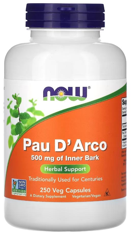 Комплекс Кора муравьиного дерева Пау Дарко NOW Foods Pau D'Arco 500 мг 250 капсул Комплекс Кора муравьиного дерева Пау Дарко NOW Foods Pau D'Arco 500 мг 250 капсул