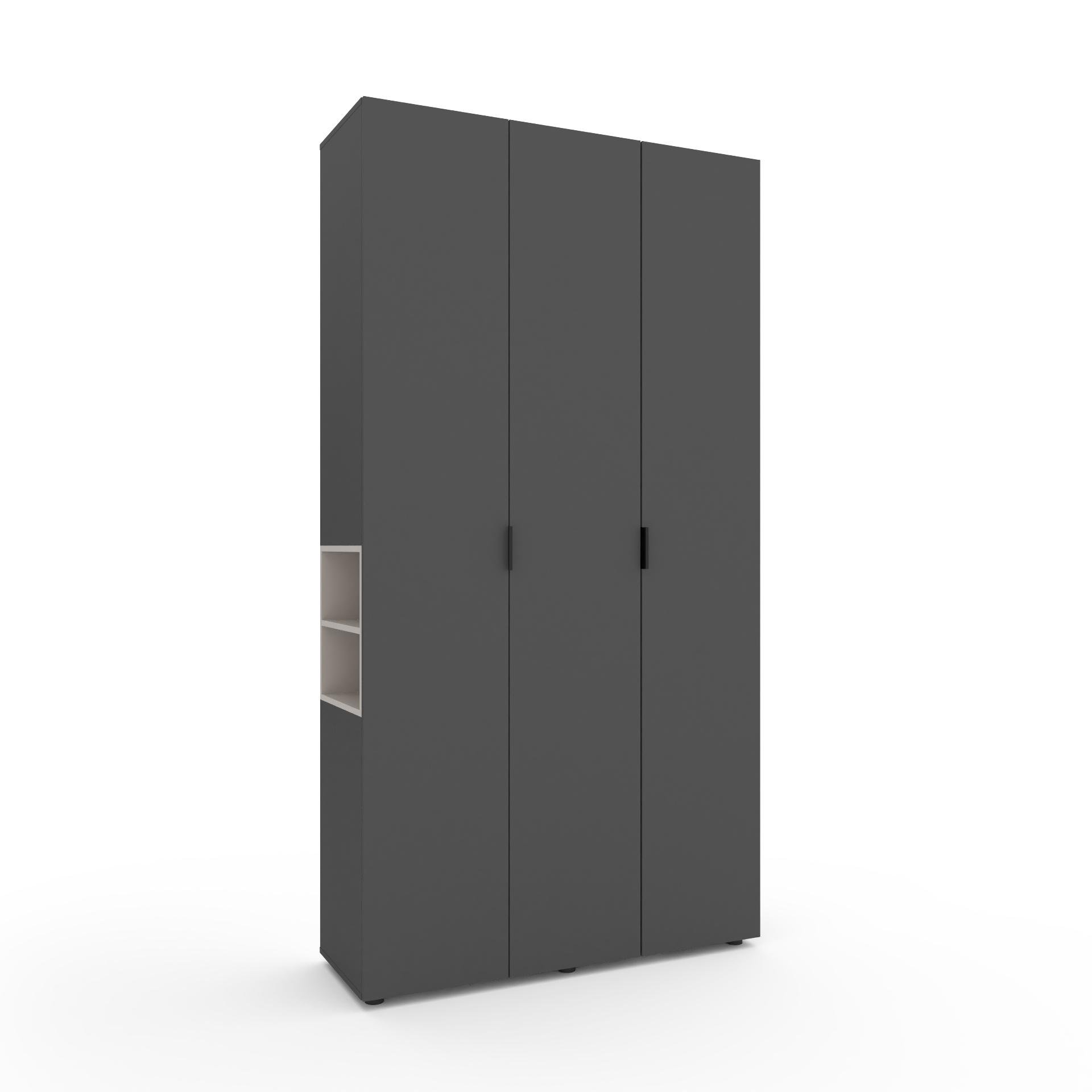 Шкаф Metkas Home A015L ЛДСП 1200x420x2300 мм Антрацитовый/Кашемир