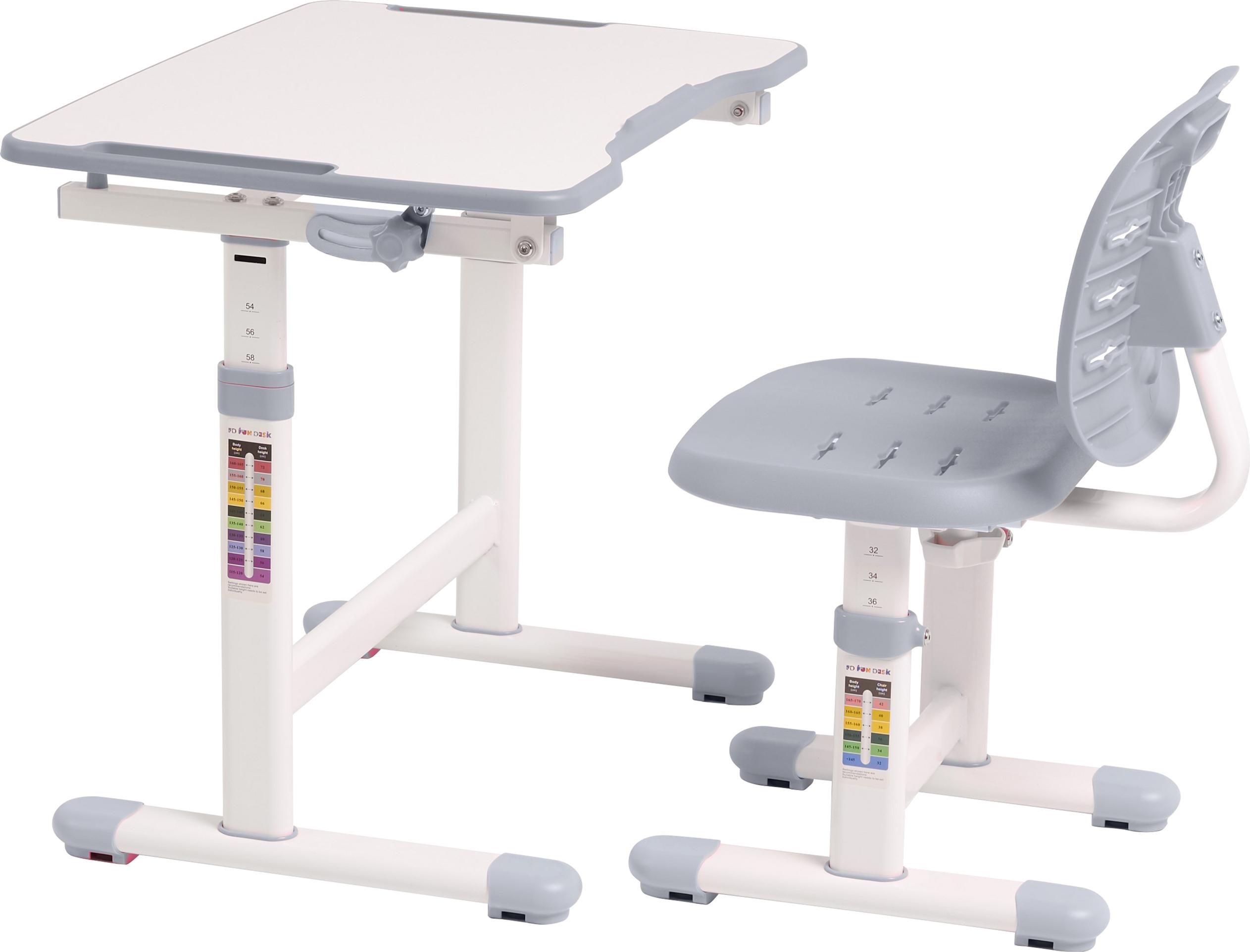 Набір шкільна парта і стілець з регулюванням висоти Fundesk Omino Grey Сірий - фото 6 Набір шкільна парта і стілець з регулюванням висоти Fundesk Omino Grey Сірий - фото 6