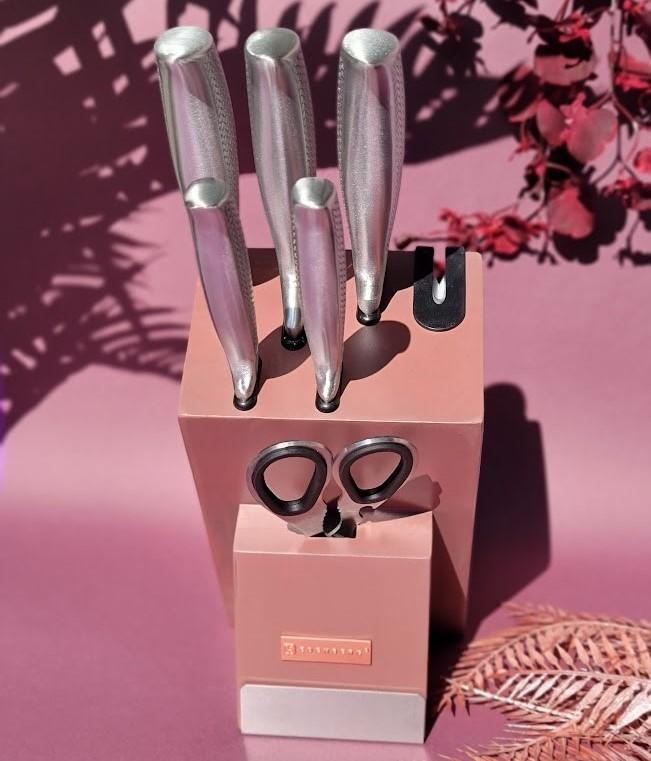 Набор кухонных ножей Edenberg с деревянной подставкой 7 (EB-11023) - фото 2 Набор кухонных ножей Edenberg с деревянной подставкой 7 (EB-11023) - фото 2