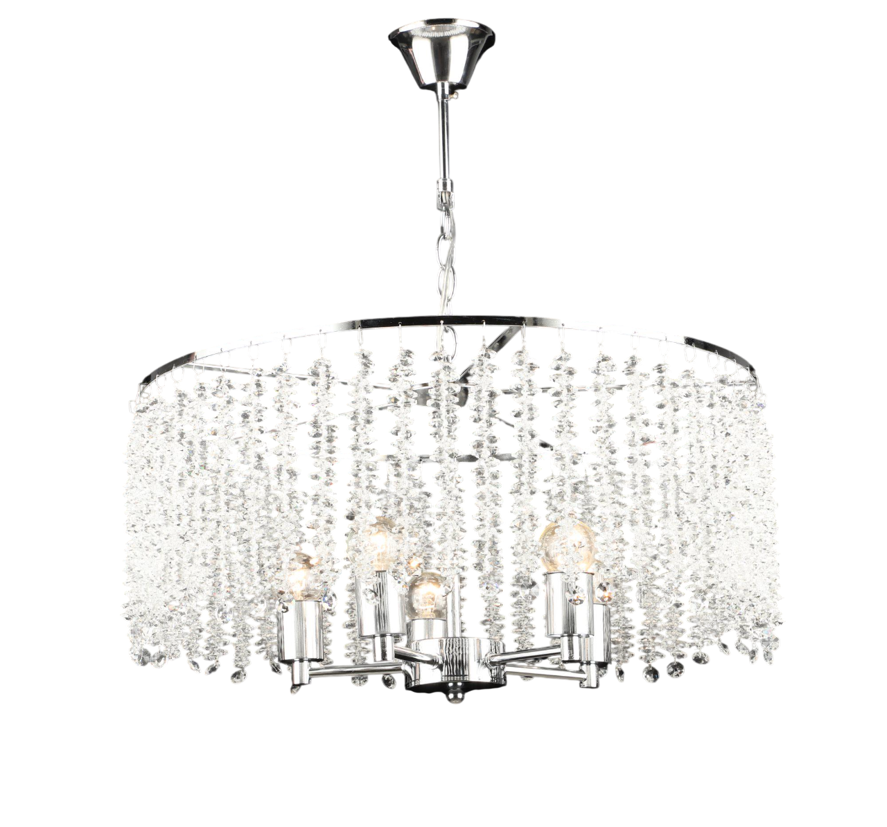 Люстра підвісна Valeso кришталева Хром (S2487/5)