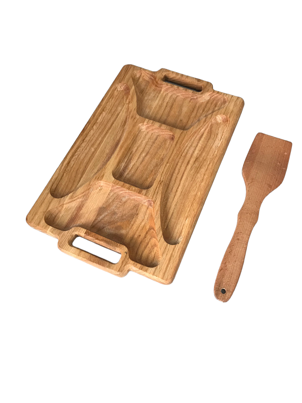 Столик-поднос деревянный 40x25 см с лопаткой (12418864) - фото 2