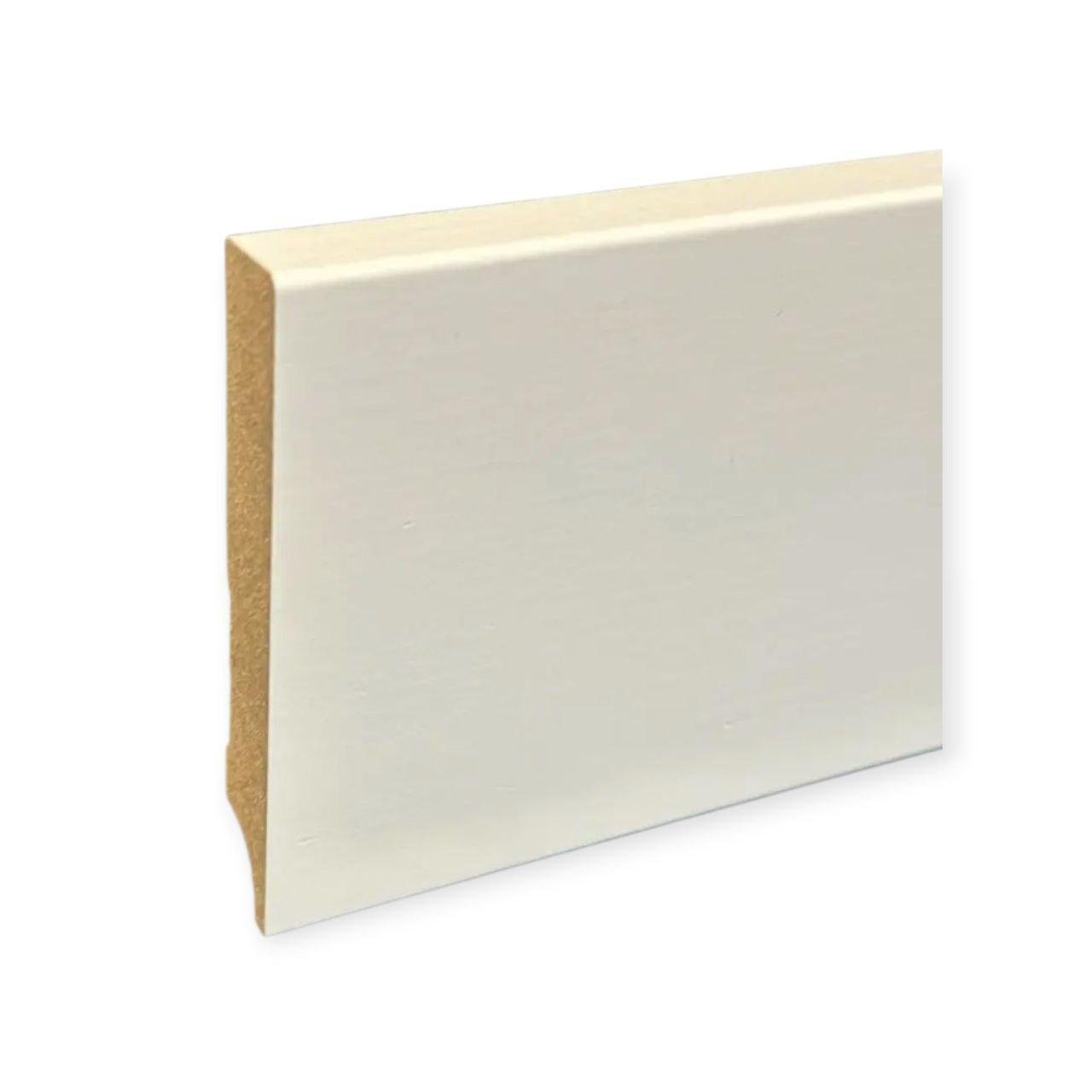 Плінтус МДФ De Pro 80х12х2400 мм Білий