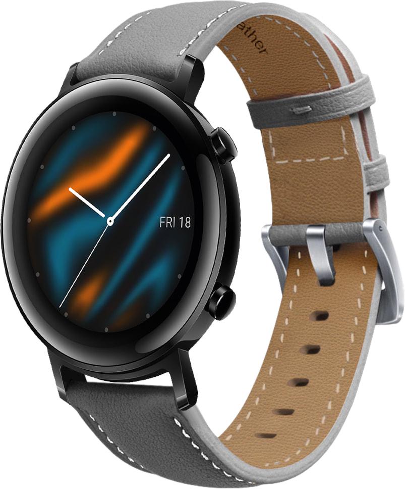 Ремешок кожаный Folsa для Huawei Watch GT 2 42 мм Grey (31513-33)