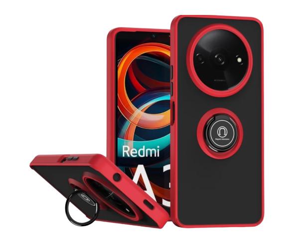 Чехол - накладка TPU Color Matte Ring для Xiaomi Redmi A3 Красный
