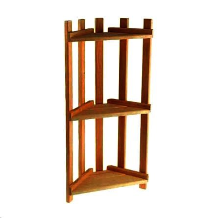 Полка настенная угловая из дерева Исабела 78 Мускат (УНП-781807)