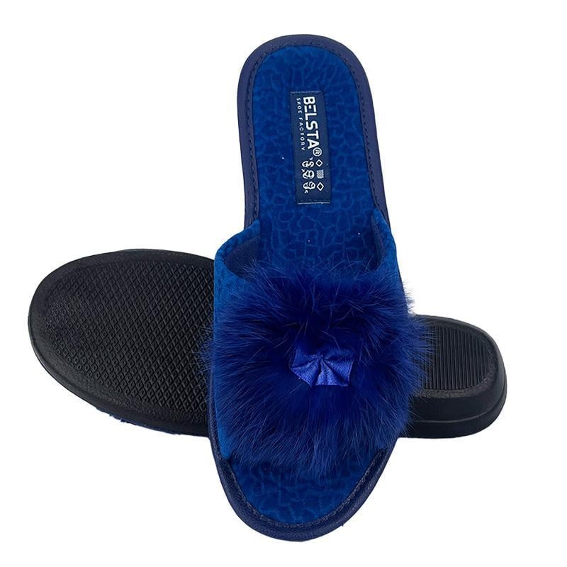 Комнатные тапочки женские открытые175-4 p. 39 25 см Синий