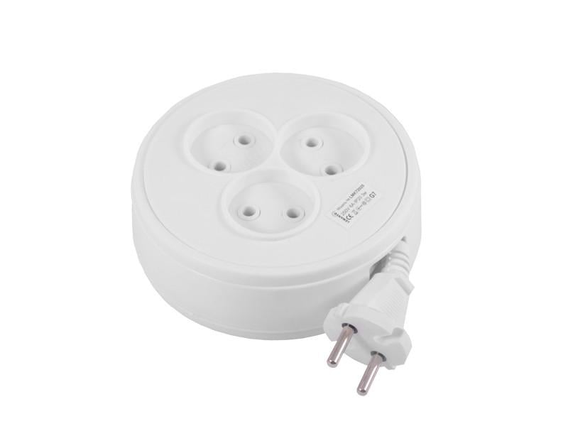 Удлинитель на катушке Lemanso без заземления 3 м 3 розетки (LMK72020)