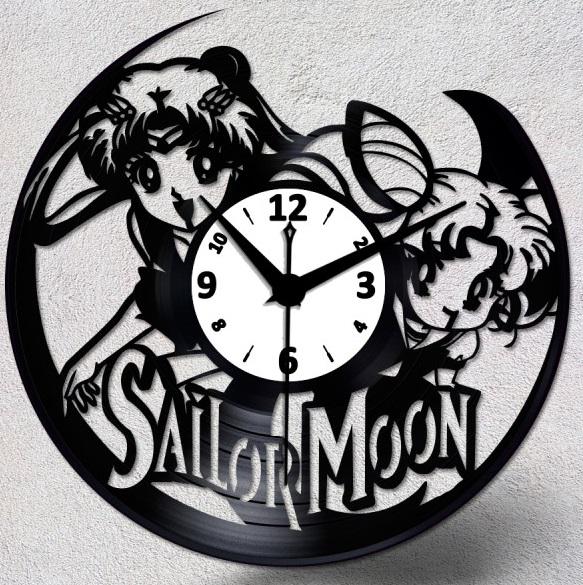 Часы настенные Сейлор Мун 2919 из виниловой пластинки