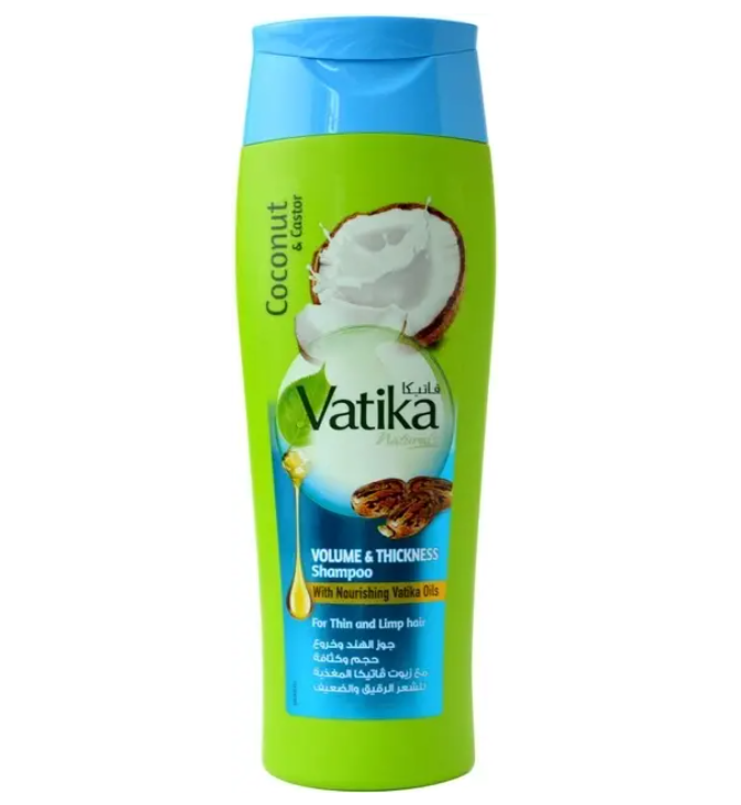Шампунь Dabur Vatika Объемные и густые волосы с кокосом касторовым маслом и хной 400 мл Шампунь Dabur Vatika Объемные и густые волосы с кокосом касторовым маслом и хной 400 мл