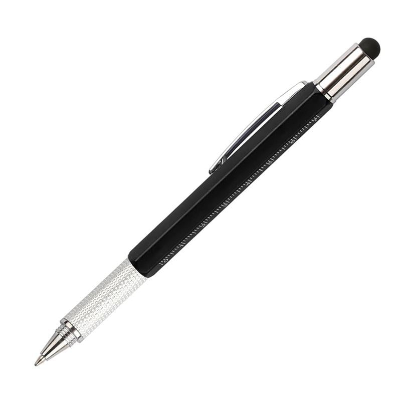 Ручка-мультитул 6в1 со стилусом/плоской и крестовой отверткой металлическая 15х1 см Черный (R9644) Ручка-мультитул 6в1 со стилусом/плоской и крестовой отверткой металлическая 15х1 см Черный (R9644)