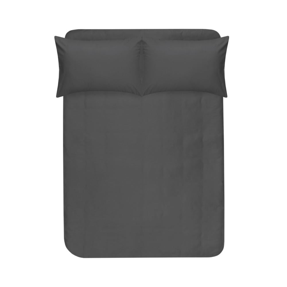 Простыня с наволочками Lotus Home Leona сатин premium 240х260 см Антрацитовый (21955537)