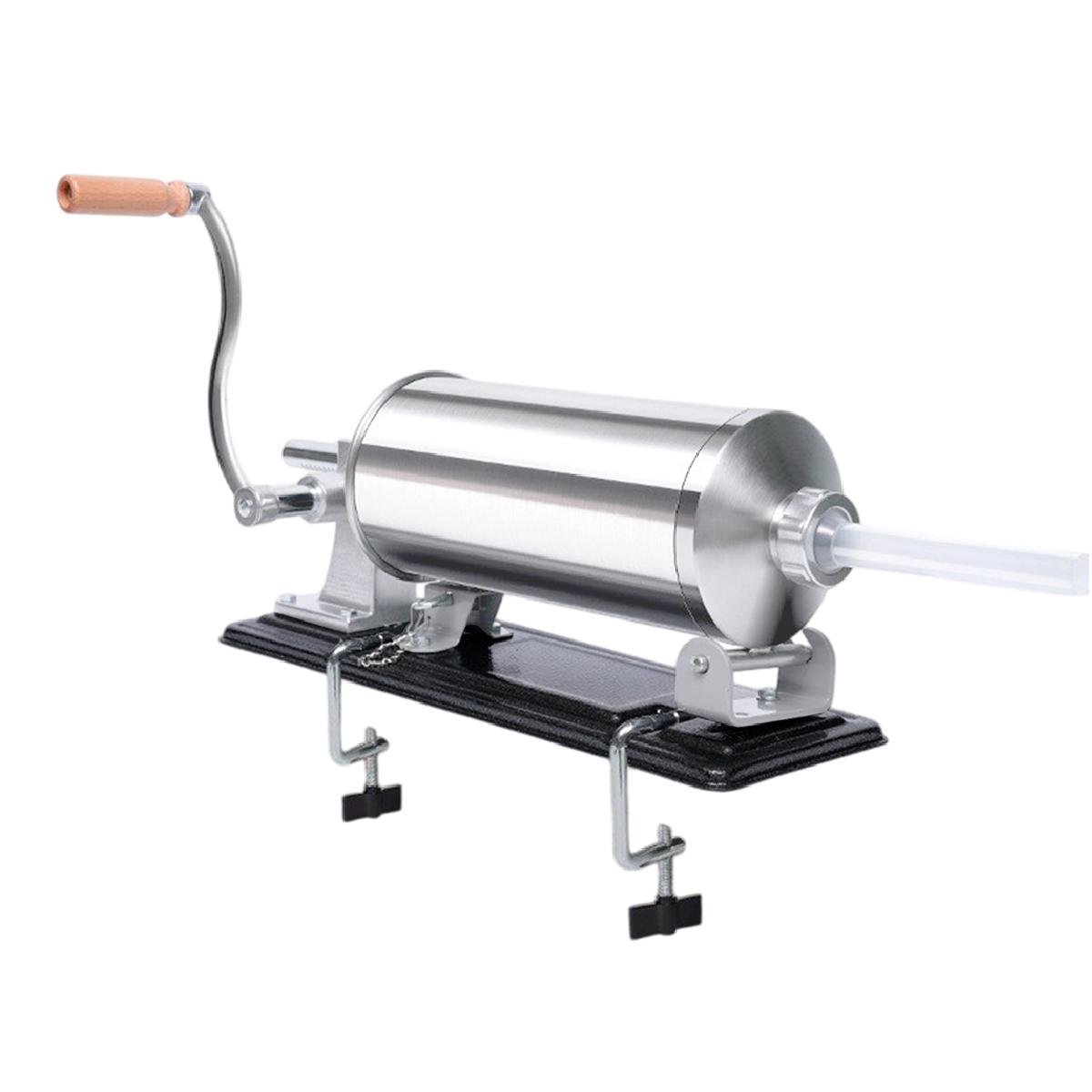 Шприц колбасный горизонтальный на 2 кг из нержавеющей стали (16788-3)