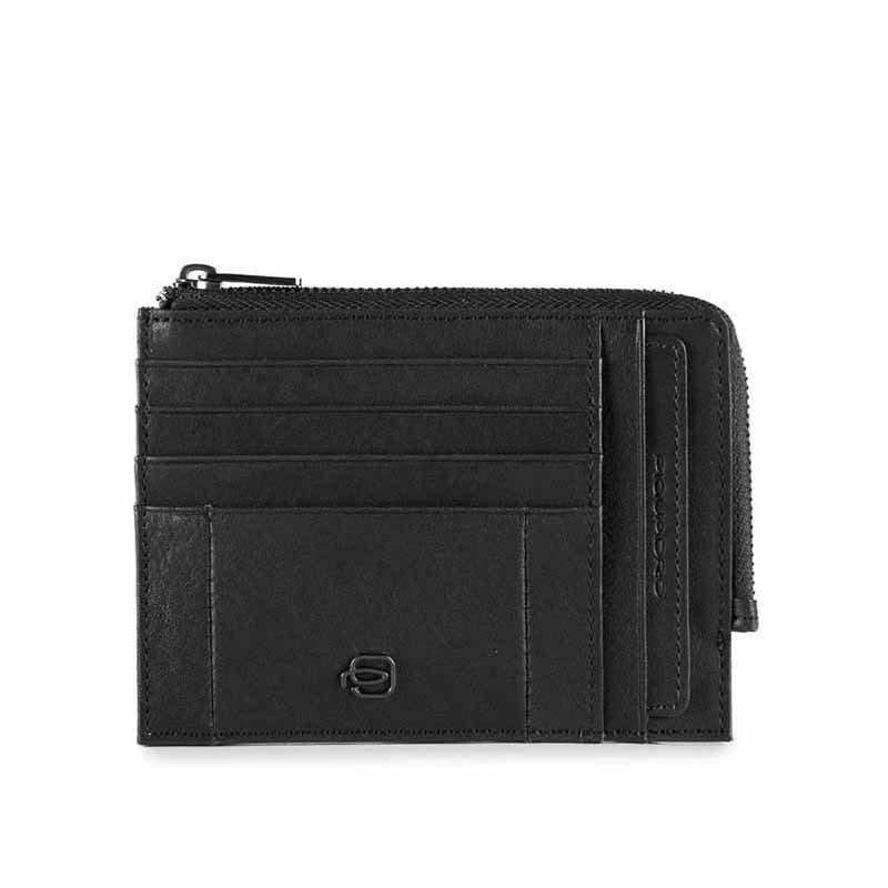 Кредитница Piquadro Brief с отделением для монет на молнии и RFID защитой Black (PU1243BRR_N) - фото 1