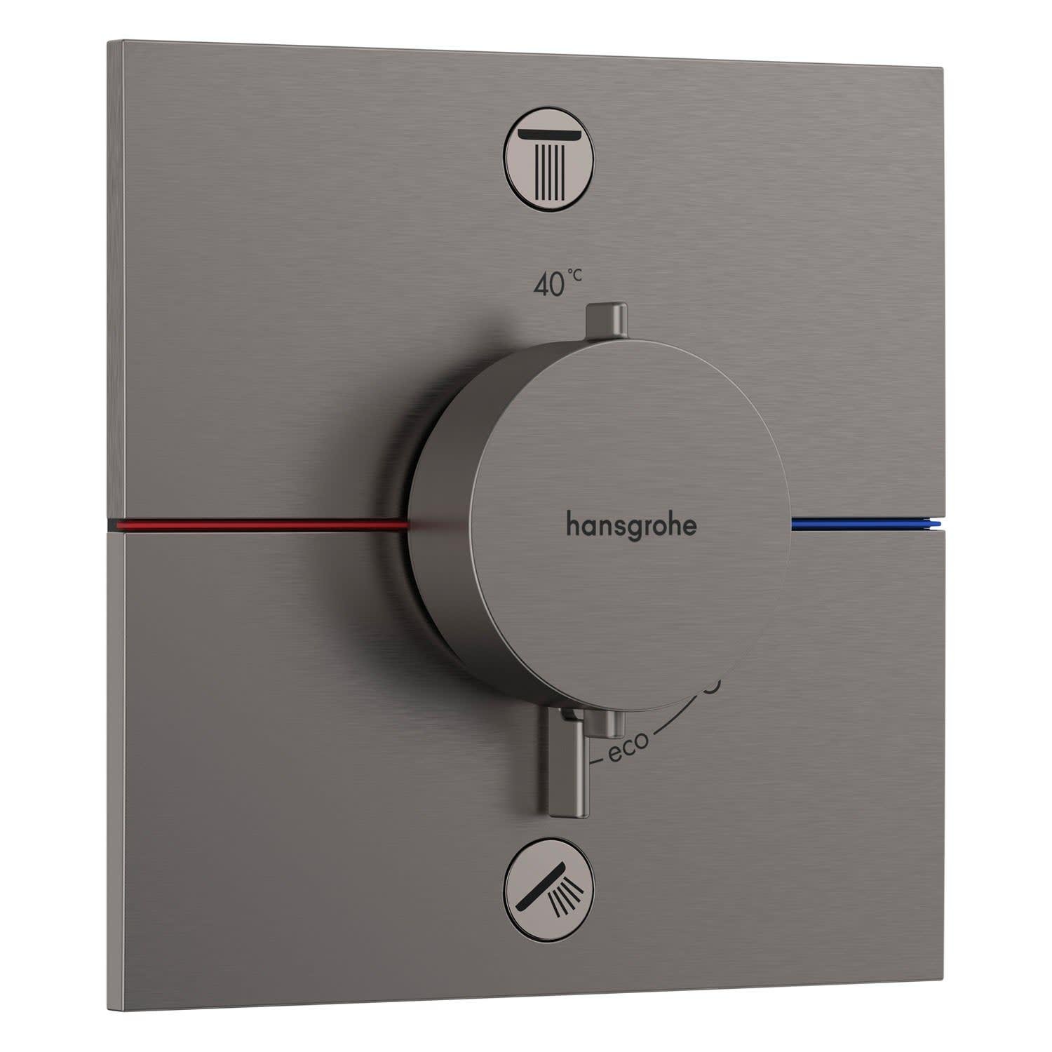 Наружная часть смесителя Hansgrohe ShowerSelect Comfort E 15572340 с термостатом Черный (217498)