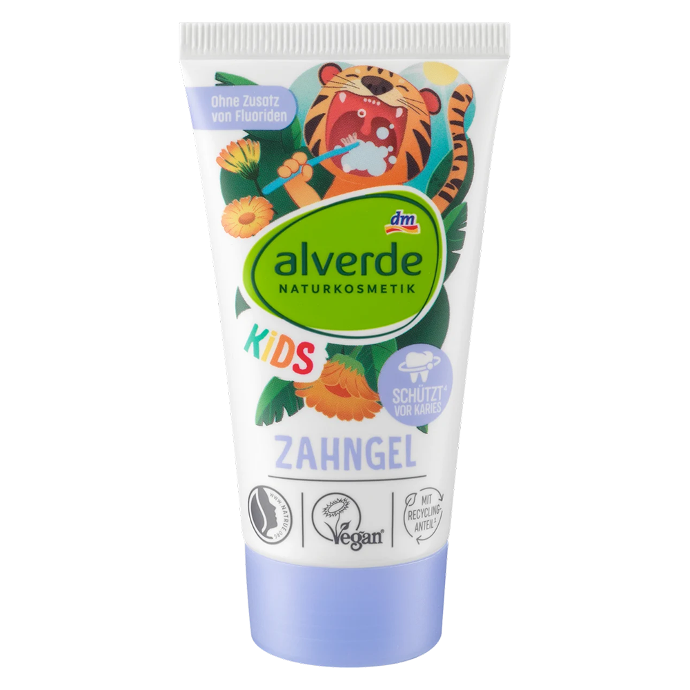 Зубная паста-гель Натуральная детская Alverde Naturkosmetik без фтора 50 мл