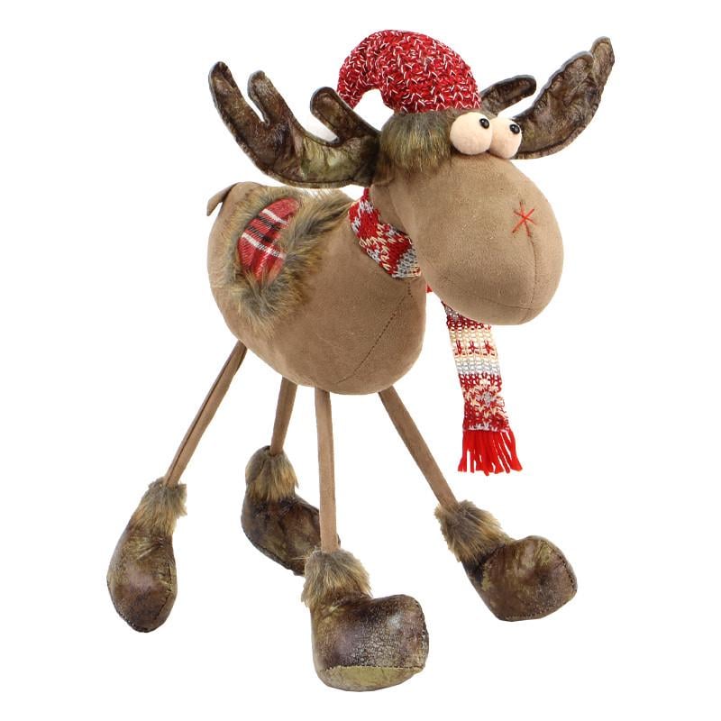 Мягкая фигура новогодняя Lesko YF201899 Олень под елку 45 см Red (31160158) Мягкая фигура новогодняя Lesko YF201899 Олень под елку 45 см Red (31160158)